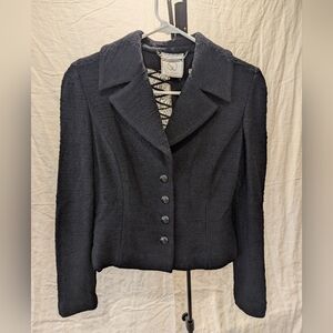Black Tweed St. John Couture Blazer
